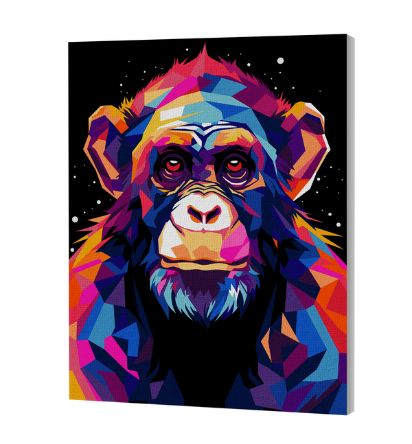 Monkey paint by number, Monkey painting, Monkey painting for kids, Monkey painting easy, Monkey painting by numbers uk, Monkey painting set, washable acrylic paints, Monkey gifts for girls, paint by number on canvas, paint by numbers ready for wall mounting, paint by numbers for kids, paint by numbers for beginners, paint by numbers for children, framed paint by numbers, monkey gifts for girls, gifts for monkey lovers, monkey gifts for women, monkey gifts for kid, arts and crafts for adults