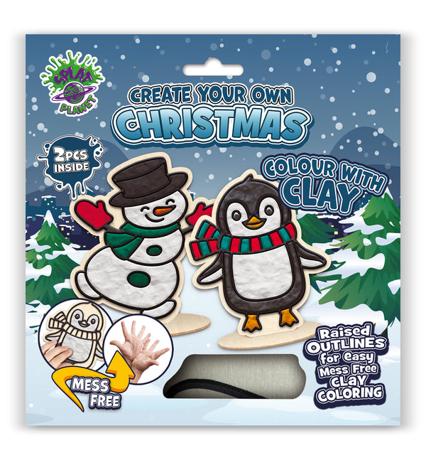 Christmas clay colouring kit, Xmas clay art set, Holiday clay craft for kids, Festive modelling clay kit, DIY Christmas clay activity, Santa & reindeer clay craft, Creative Christmas project, Seasonal clay colouring set, Non-toxic festive craft, Christmas craft kit for children.