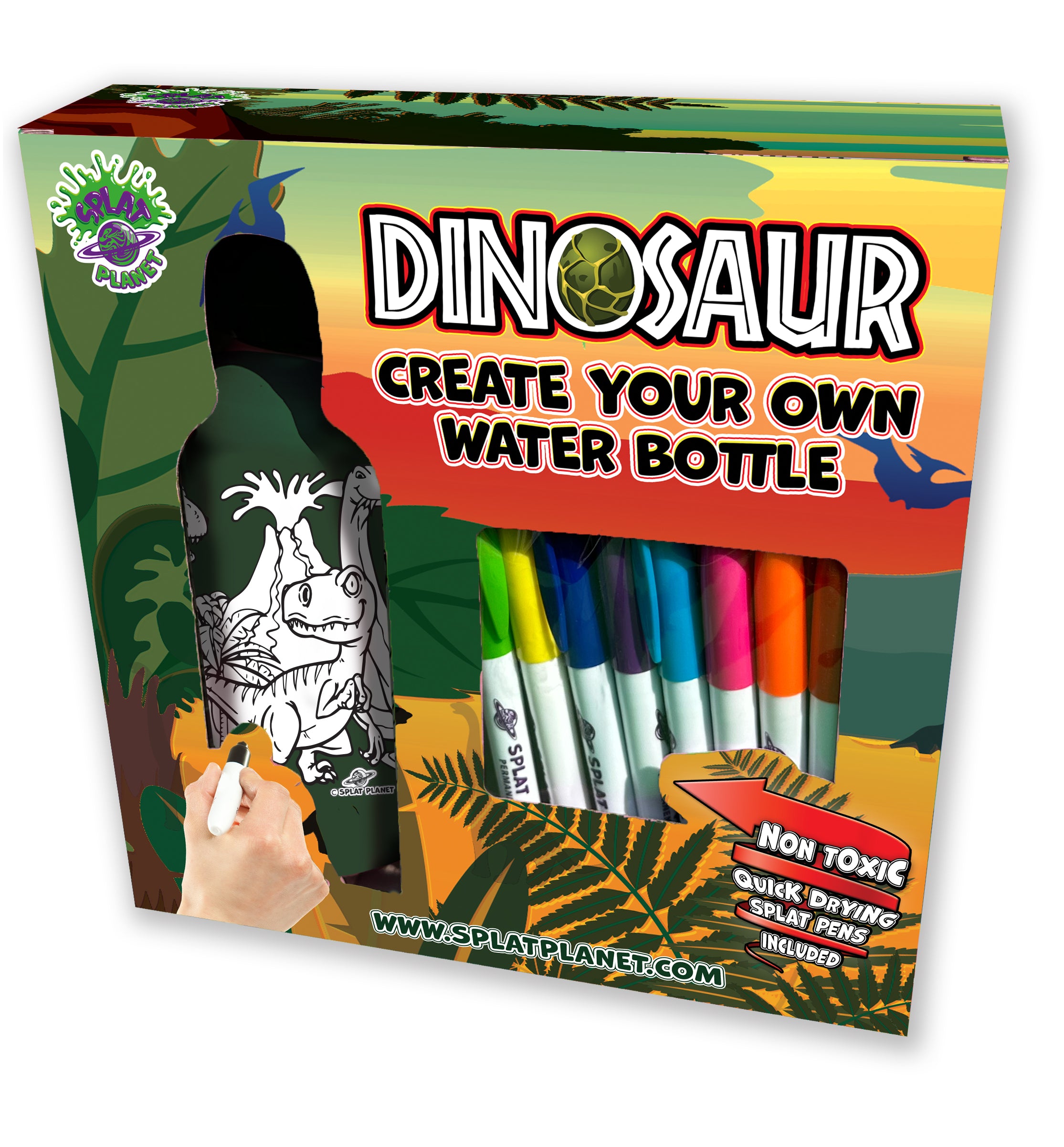 Dinosaur Colour-in Bottle