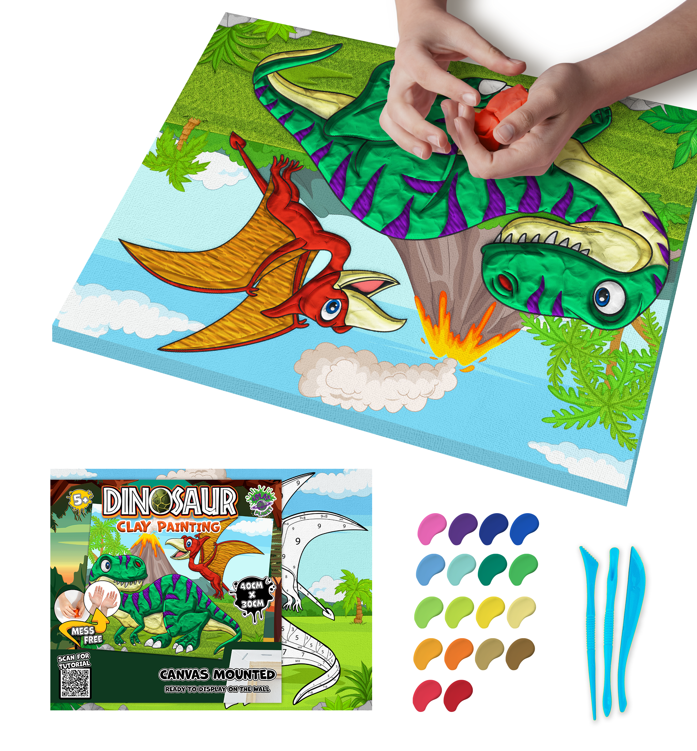 Dinosaur Clay Painting