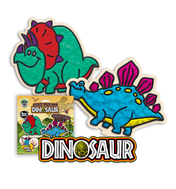 Dinosaur clay colouring kit, Dinosaur clay art set, Dino modelling craft for kids, Prehistoric clay colouring activity, DIY Dinosaur craft kit, Kids dinosaur sensory art, Dinosaur creative project, Non-toxic Dinosaur clay kit, T-Rex clay craft, Fun Dino activity for children.