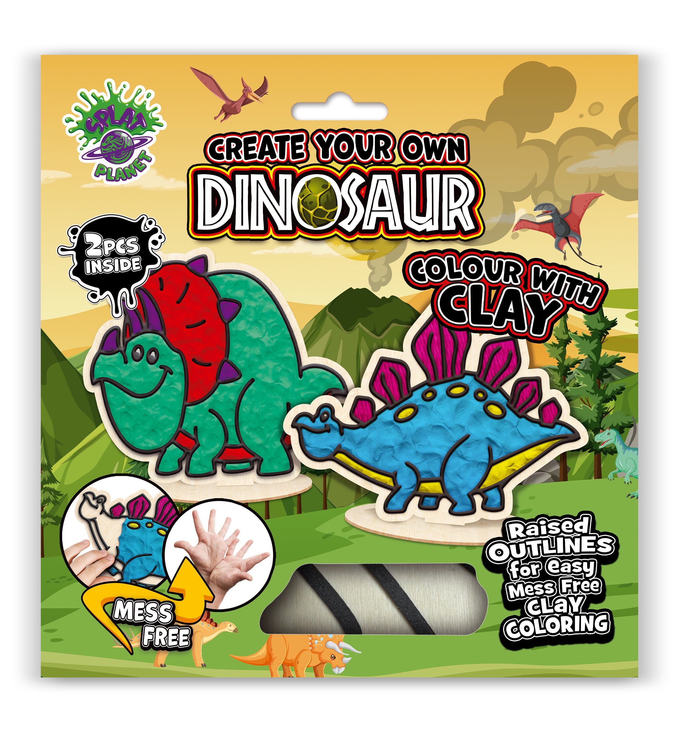Dinosaur clay colouring kit, Dinosaur clay art set, Dino modelling craft for kids, Prehistoric clay colouring activity, DIY Dinosaur craft kit, Kids dinosaur sensory art, Dinosaur creative project, Non-toxic Dinosaur clay kit, T-Rex clay craft, Fun Dino activity for children.