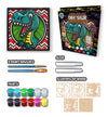 Dinosaur wooden art kit, Dino craft kit for kids, Layered dinosaur wood art, DIY Dinosaur painting set, Prehistoric themed craft kit, Kids Dino activity, Dinosaur wall décor, Creative Dino project, T-Rex wooden craft set.