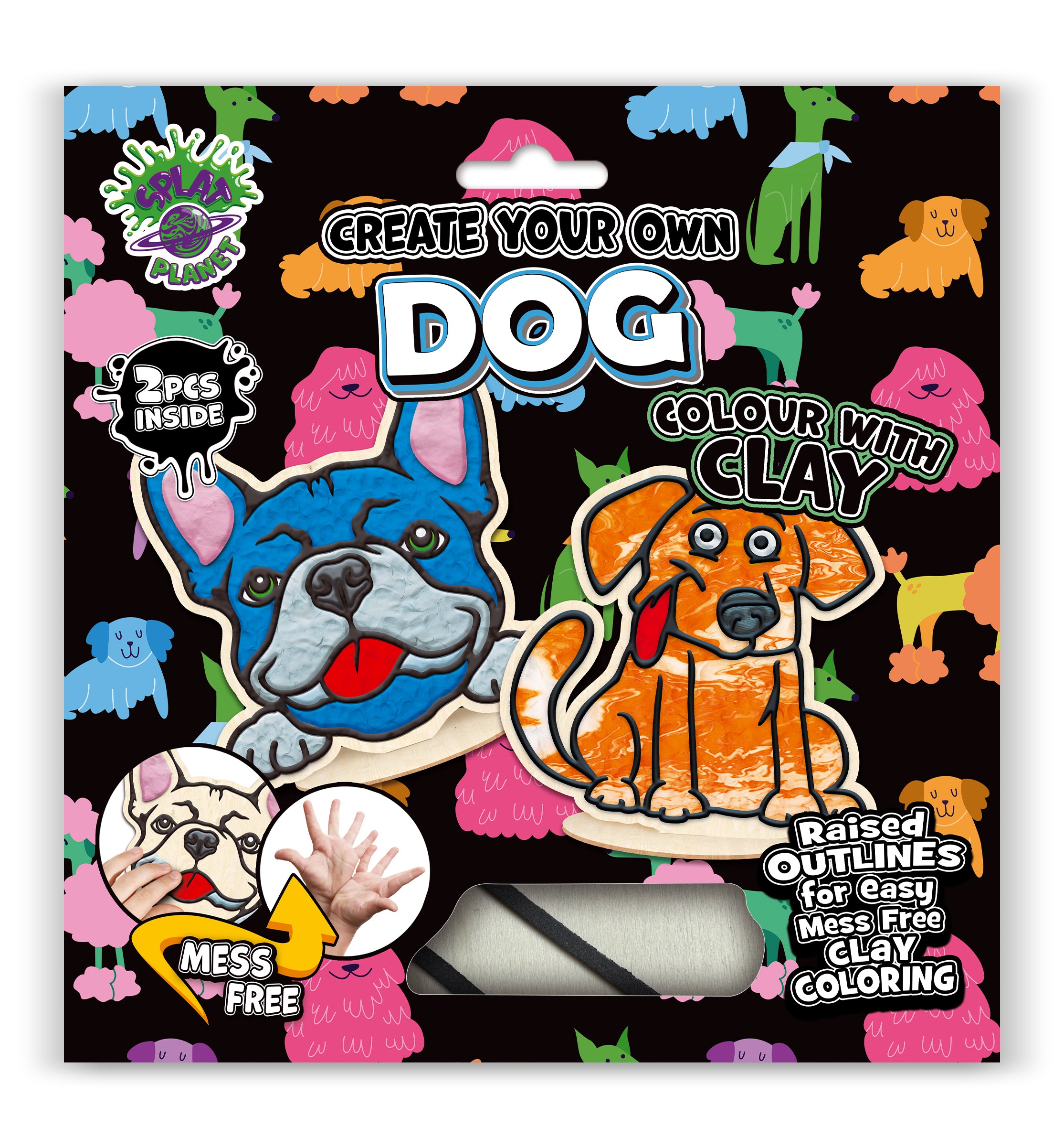 Dog clay colouring kit, Dog themed clay art set, Dog clay craft for kids, DIY dog modelling kit, 3D dog clay project, Sensory dog clay kit, Creative dog craft activity, Non-toxic clay craft set, Puppy clay art kit, Kids dog craft