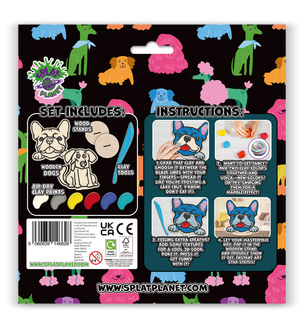 Dog clay colouring kit, Dog themed clay art set, Dog clay craft for kids, DIY dog modelling kit, 3D dog clay project, Sensory dog clay kit, Creative dog craft activity, Non-toxic clay craft set, Puppy clay art kit, Kids dog craft