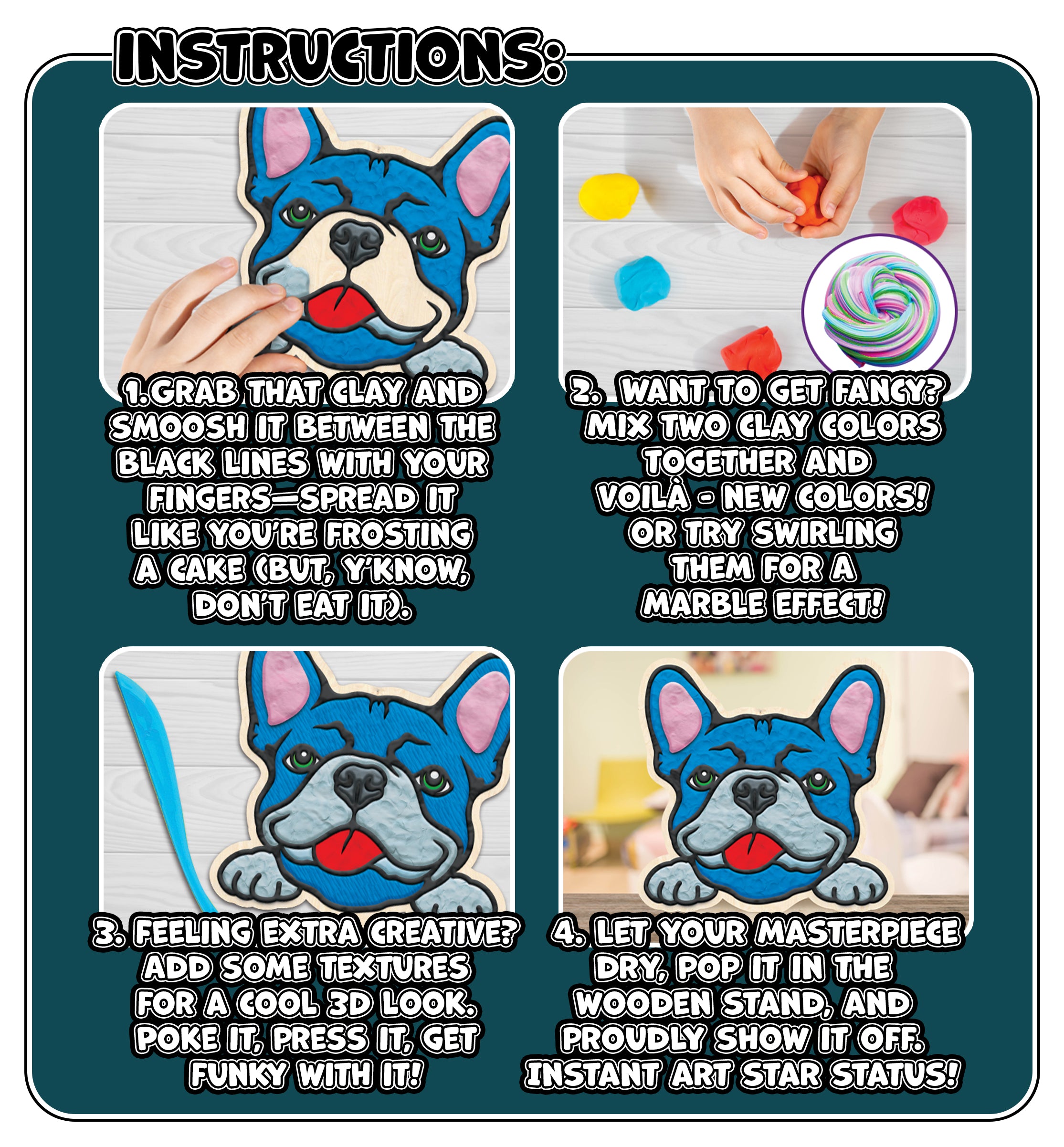 Dog clay colouring kit, Dog themed clay art set, Dog clay craft for kids, DIY dog modelling kit, 3D dog clay project, Sensory dog clay kit, Creative dog craft activity, Non-toxic clay craft set, Puppy clay art kit, Kids dog craft