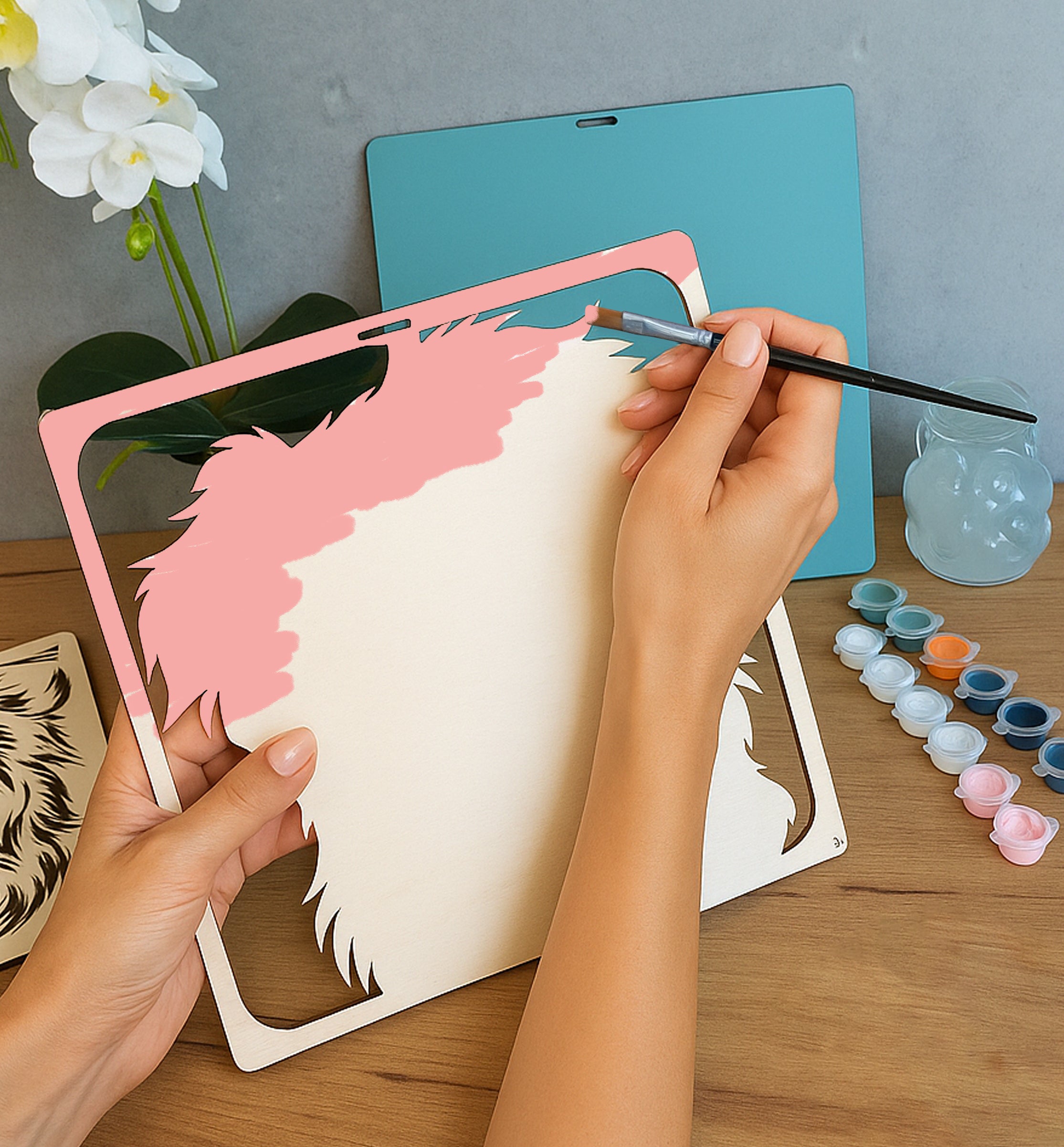 Unicorn wooden art kit, Unicorn craft kit for kids, Fantasy layered wood art, DIY Unicorn painting set, Magical Unicorn décor, Kids Unicorn craft activity, Unicorn themed wooden art, Creative Unicorn project, Unicorn wall art craft.