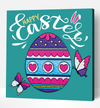 Easter Egg Clay Painting 30x30 cm