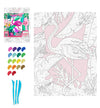 Flamingo clay painting kit with canvas mounted art board, colourful air-dry clay and sculpting tools, offering mess-free sensory play and screen-free creative crafting.