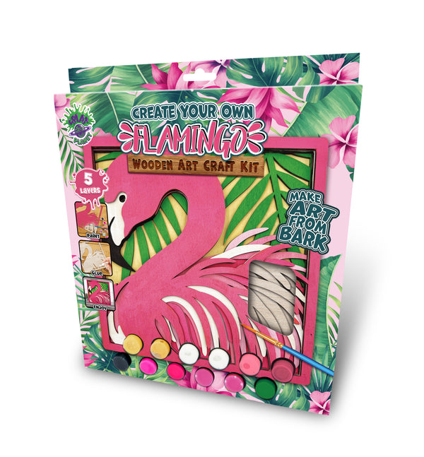 FFlamingo wooden art kit, Flamingo craft kit for kids, Layered Flamingo wood art, DIY Flamingo painting set, Tropical bird décor craft, Flamingo wall art, Kids Flamingo activity kit, Creative Flamingo project.
