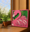 Flamingo wooden art kit, Flamingo craft kit for kids, Layered Flamingo wood art, DIY Flamingo painting set, Tropical bird décor craft, Flamingo wall art, Kids Flamingo activity kit, Creative Flamingo project.