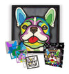 French Bulldog wooden art kit, Frenchie craft kit for kids, Bulldog wooden painting set, Layered dog art, DIY French Bulldog craft, Cute dog wooden décor, Frenchie wall art, Dog lover gift craft, Kids French Bulldog activity, Wooden dog craft project.