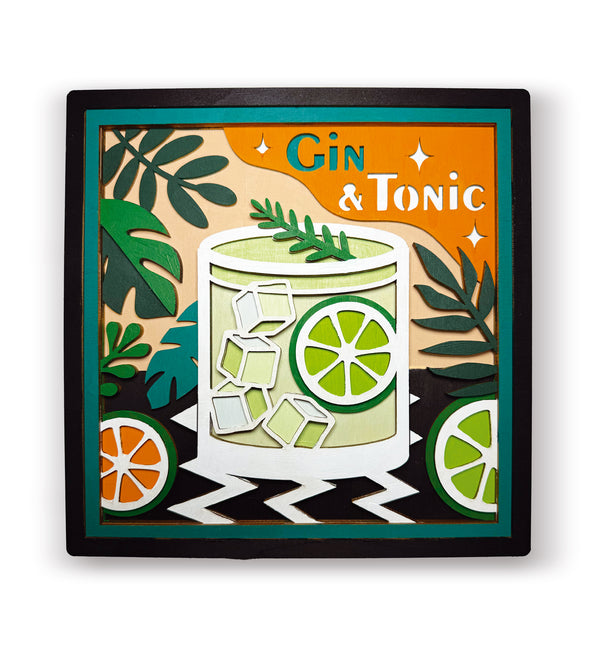 Wooden Gin & Tonic Art Craft Kit