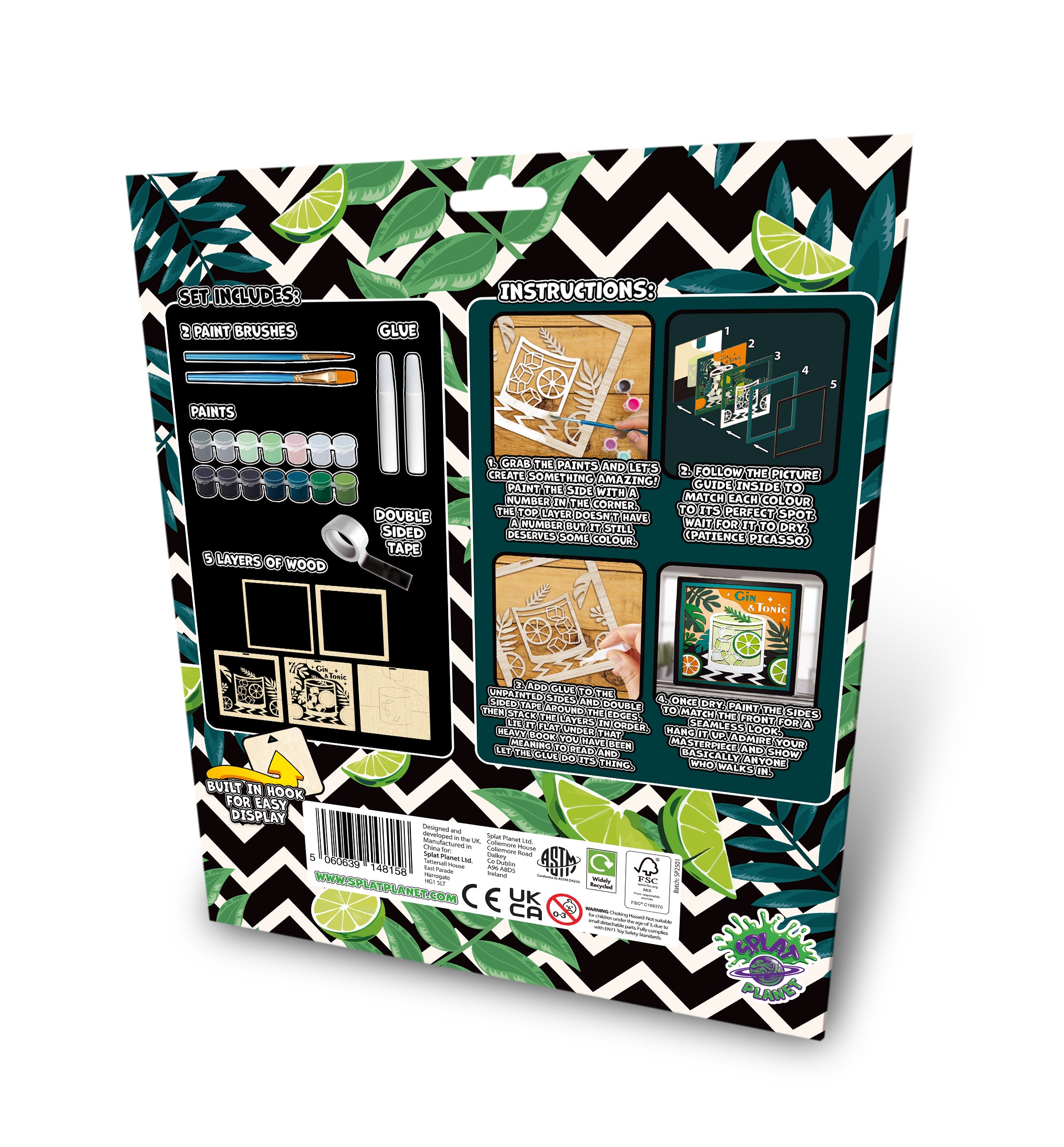 Wooden Gin & Tonic Art Craft Kit