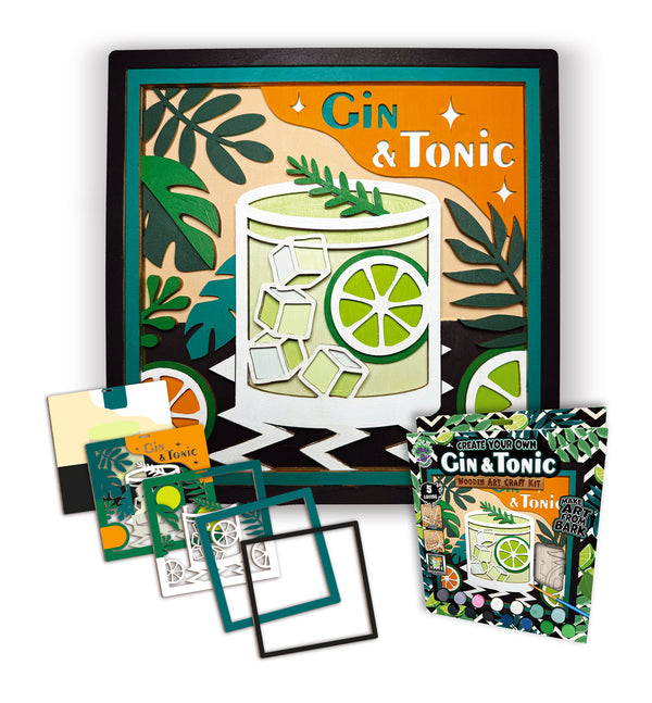 Wooden Gin & Tonic Art Craft Kit