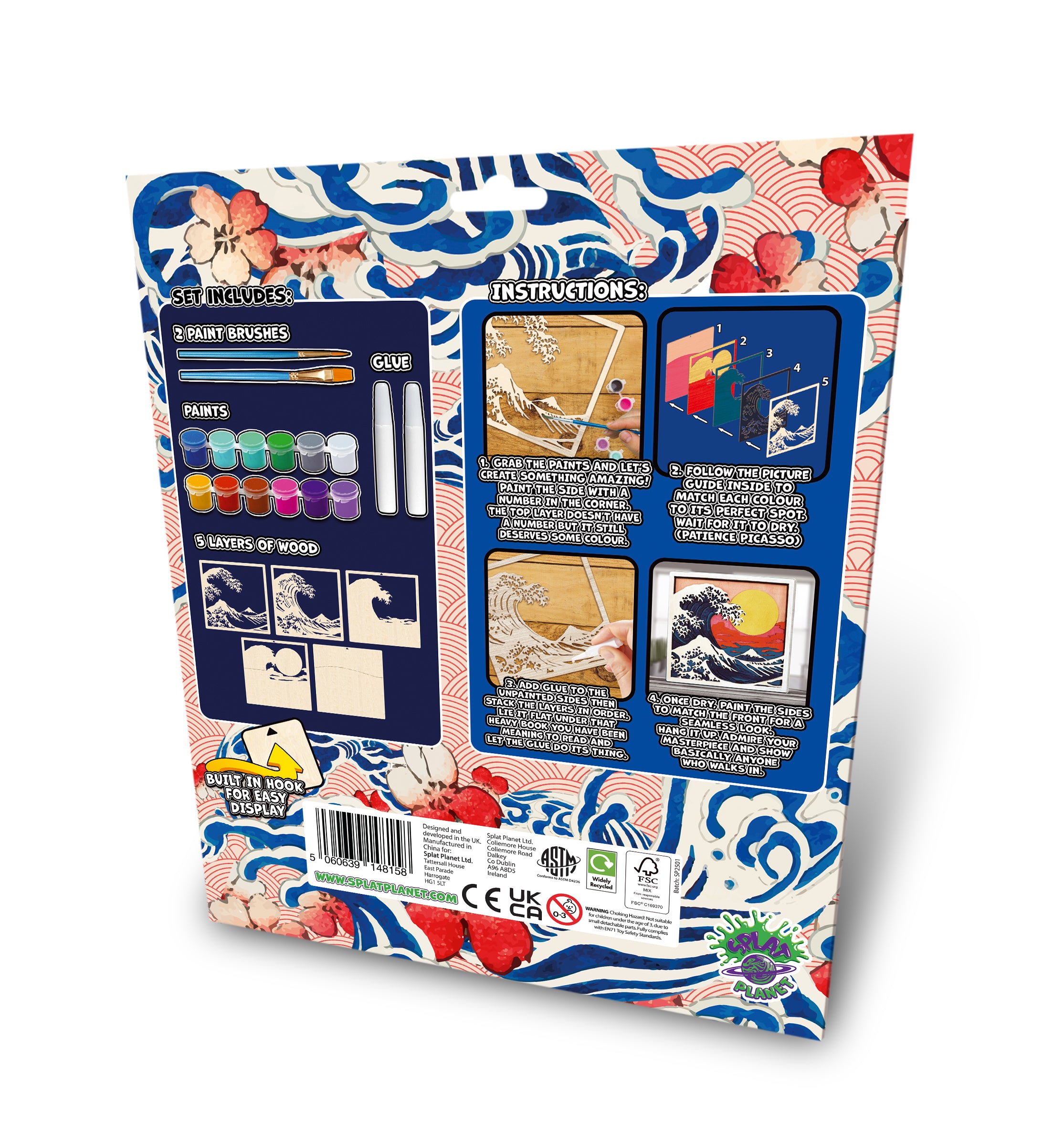 Great Wave wooden art kit, Japanese Wave craft kit, Hokusai inspired wooden art, Ocean wave wood layers, DIY Wave painting set, Traditional wave wall art, Kids Japanese art craft, Great Wave décor craft, Water themed art kit, Layered ocean wooden art, Creative Wave project.