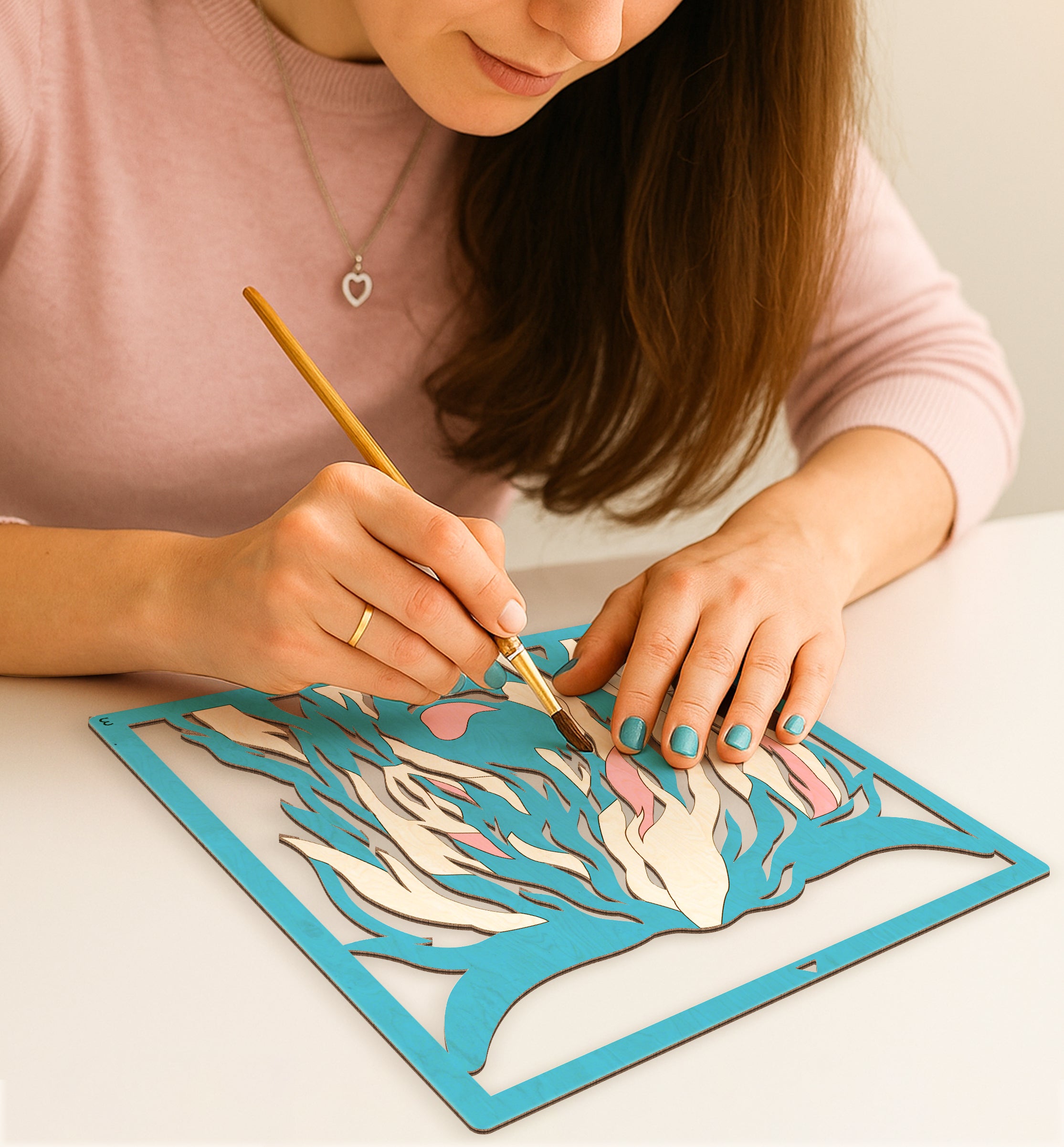 Highland Cow wooden art kit, Highland Cow craft kit for kids, Layered Cow wooden art, DIY Highland Cow painting set, Cute cow décor craft, Farm animal wooden art, Kids cow craft activity, Creative Highland Cow project.