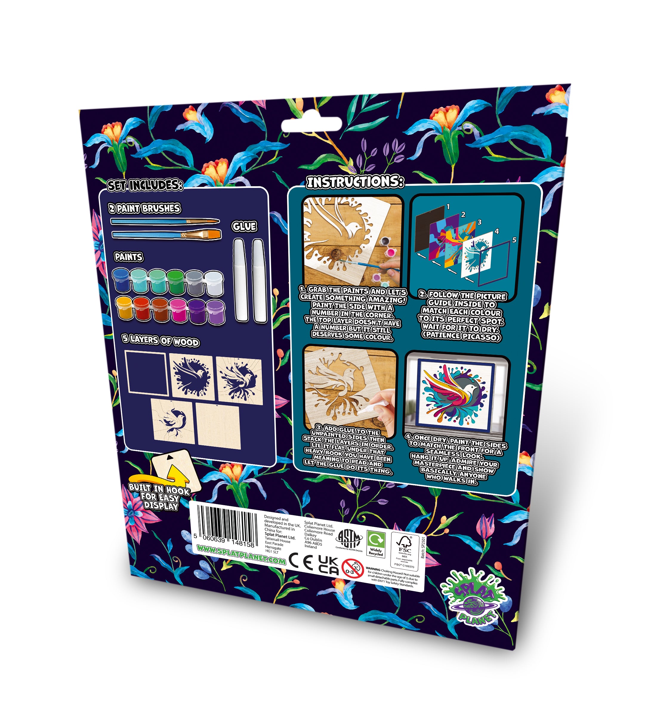 Hummingbird wooden art kit, Hummingbird craft kit for kids, Bird wooden painting set, DIY Hummingbird craft, Layered bird wooden art, Hummingbird wall décor, Nature themed craft kit, Hummingbird gift set, Kids bird craft activity, Colourful bird wooden art, Creative Hummingbird project.