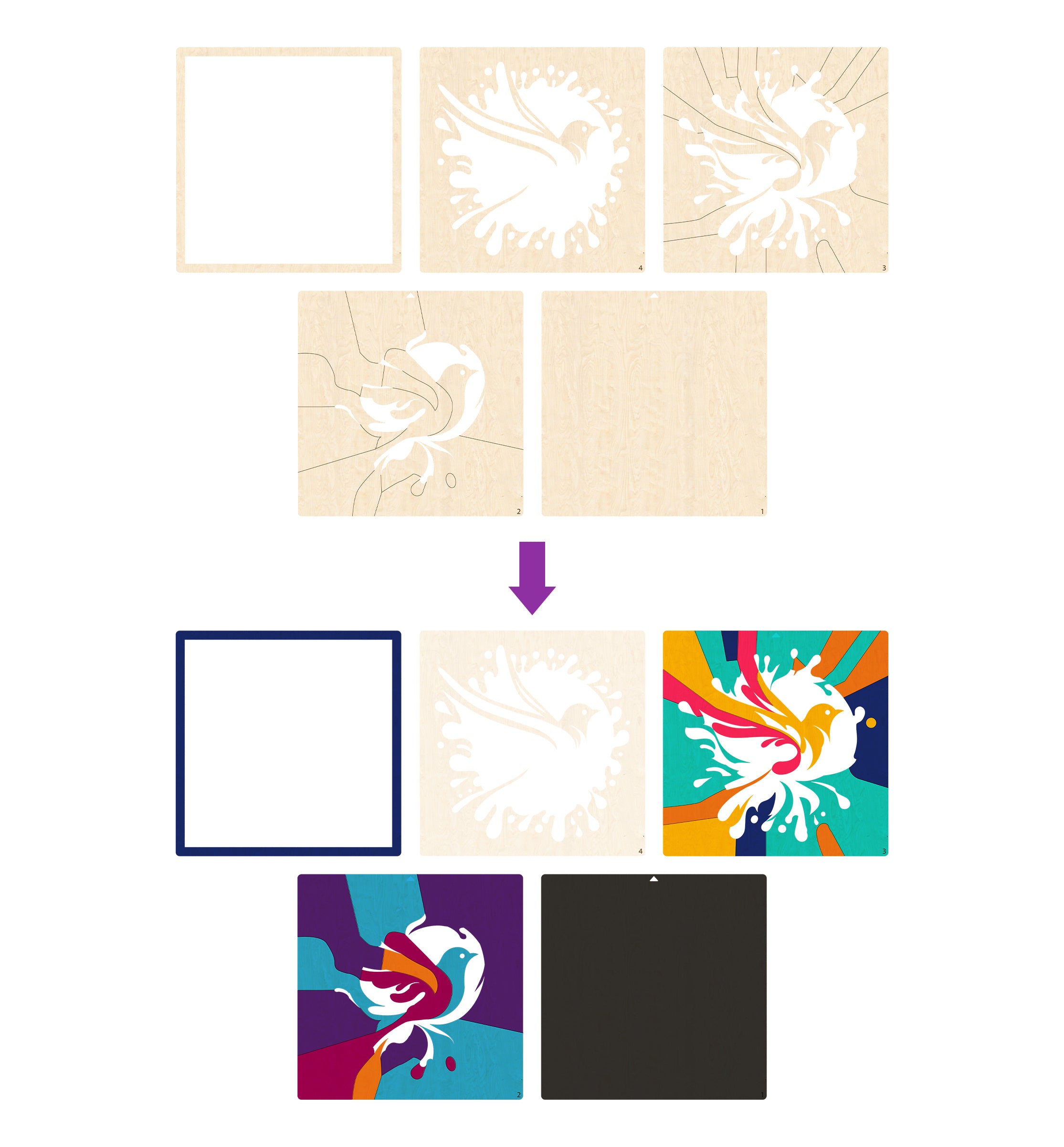 Hummingbird wooden art kit, Hummingbird craft kit for kids, Bird wooden painting set, DIY Hummingbird craft, Layered bird wooden art, Hummingbird wall décor, Nature themed craft kit, Hummingbird gift set, Kids bird craft activity, Colourful bird wooden art, Creative Hummingbird project.