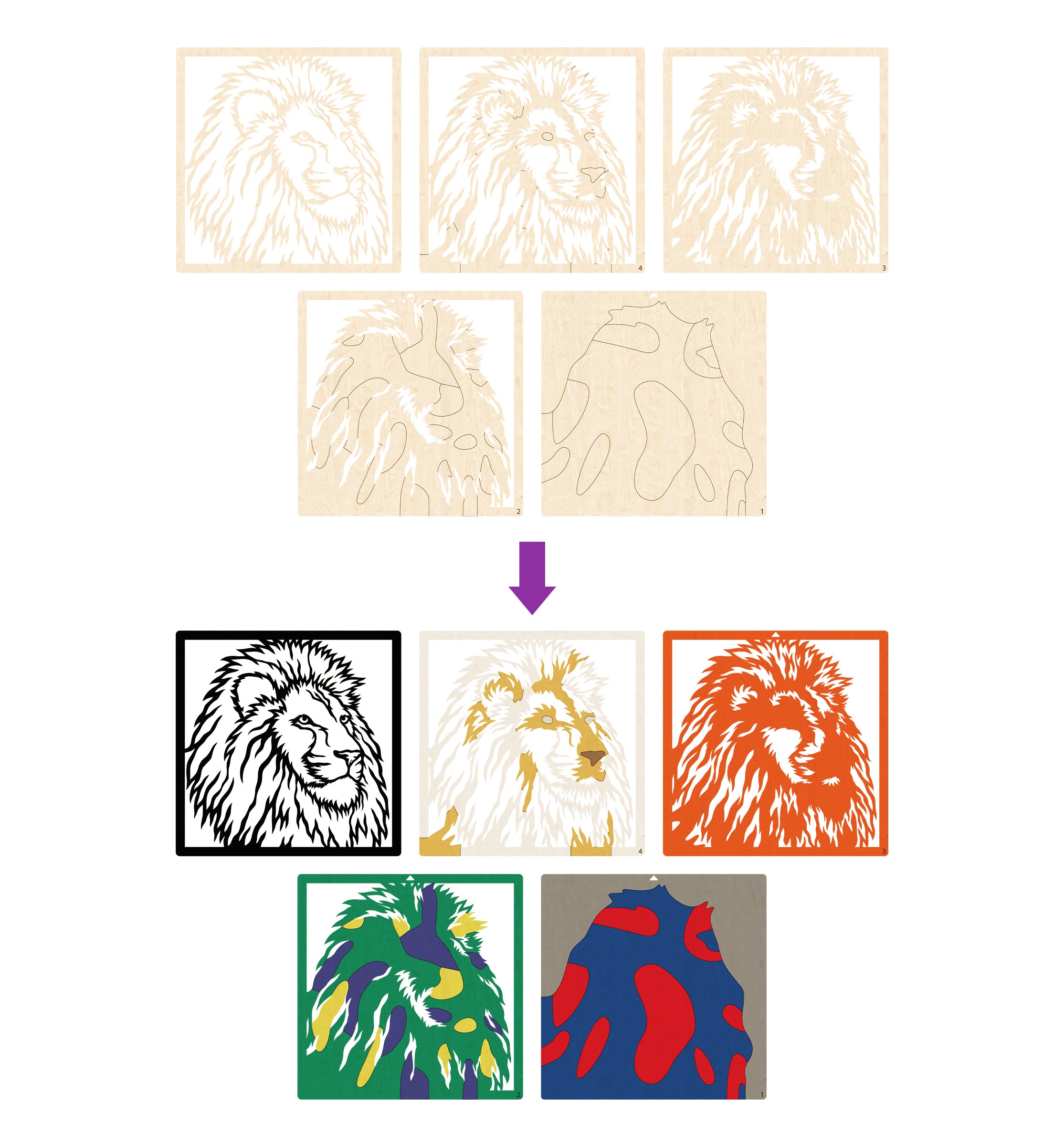 Lion wooden art kit, Lion craft kit for kids, Lion layered wood art, Lion painting kit, DIY Lion craft, Jungle animal wooden art, Lion wall art, Lion gift for children, Lion arts and crafts, Creative Lion project, Wooden Lion painting set, Safari animal craft kit, Kids Lion activity kit, Lion plywood art, Lion home décor craft.