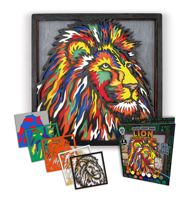 Lion wooden art kit, Lion craft kit for kids, Lion layered wood art, Lion painting kit, DIY Lion craft, Jungle animal wooden art, Lion wall art, Lion gift for children, Lion arts and crafts, Creative Lion project, Wooden Lion painting set, Safari animal craft kit, Kids Lion activity kit, Lion plywood art, Lion home décor craft.