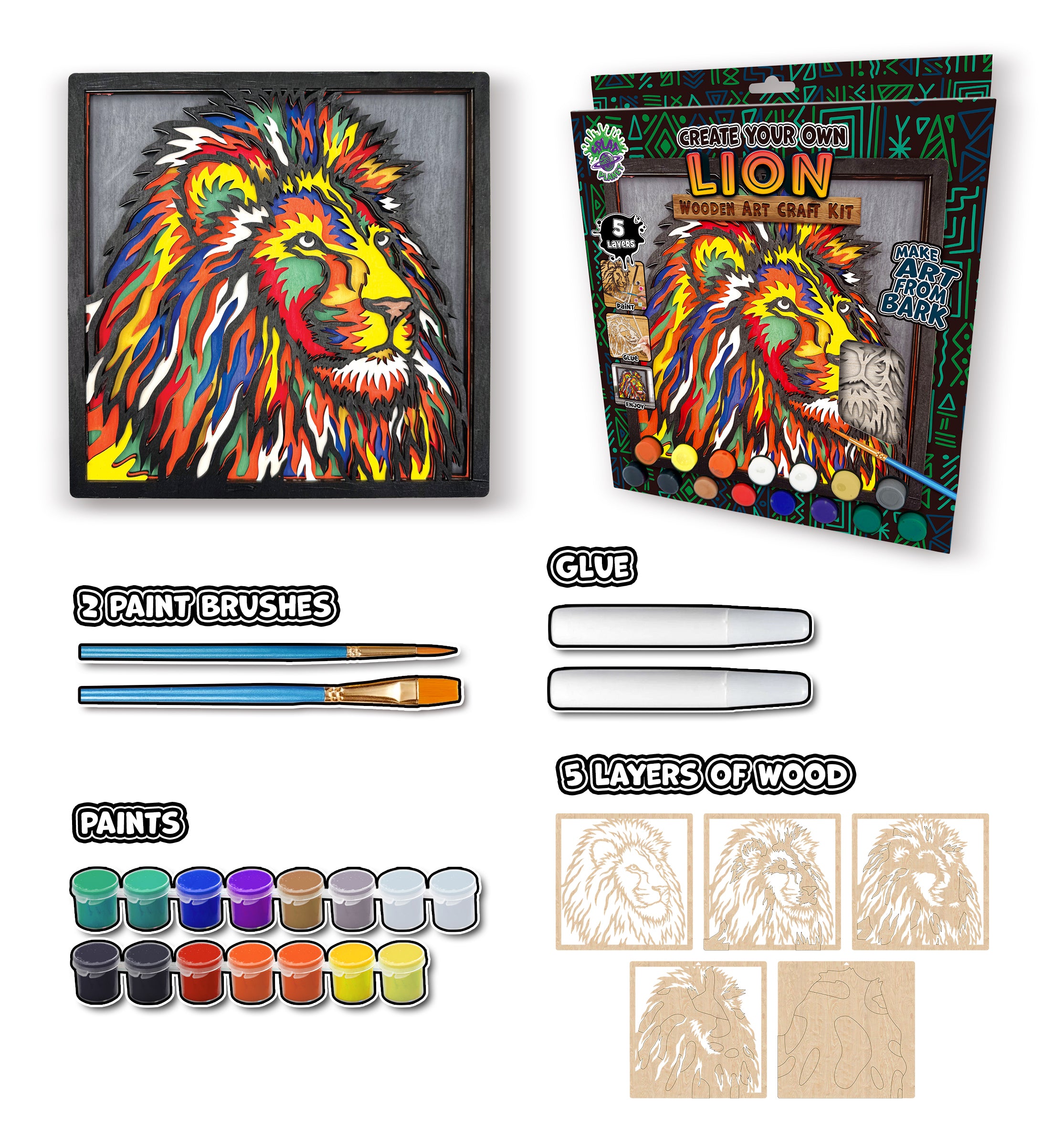 Lion wooden art kit, Lion craft kit for kids, Lion layered wood art, Lion painting kit, DIY Lion craft, Jungle animal wooden art, Lion wall art, Lion gift for children, Lion arts and crafts, Creative Lion project, Wooden Lion painting set, Safari animal craft kit, Kids Lion activity kit, Lion plywood art, Lion home décor craft.