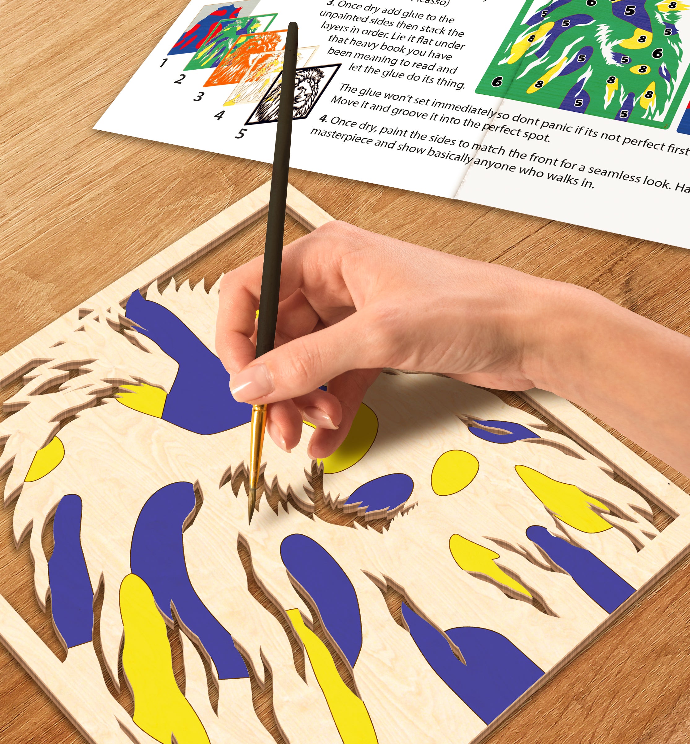 Lion wooden art kit, Lion craft kit for kids, Lion layered wood art, Lion painting kit, DIY Lion craft, Jungle animal wooden art, Lion wall art, Lion gift for children, Lion arts and crafts, Creative Lion project, Wooden Lion painting set, Safari animal craft kit, Kids Lion activity kit, Lion plywood art, Lion home décor craft.