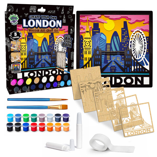 Wooden London Art Craft Kit