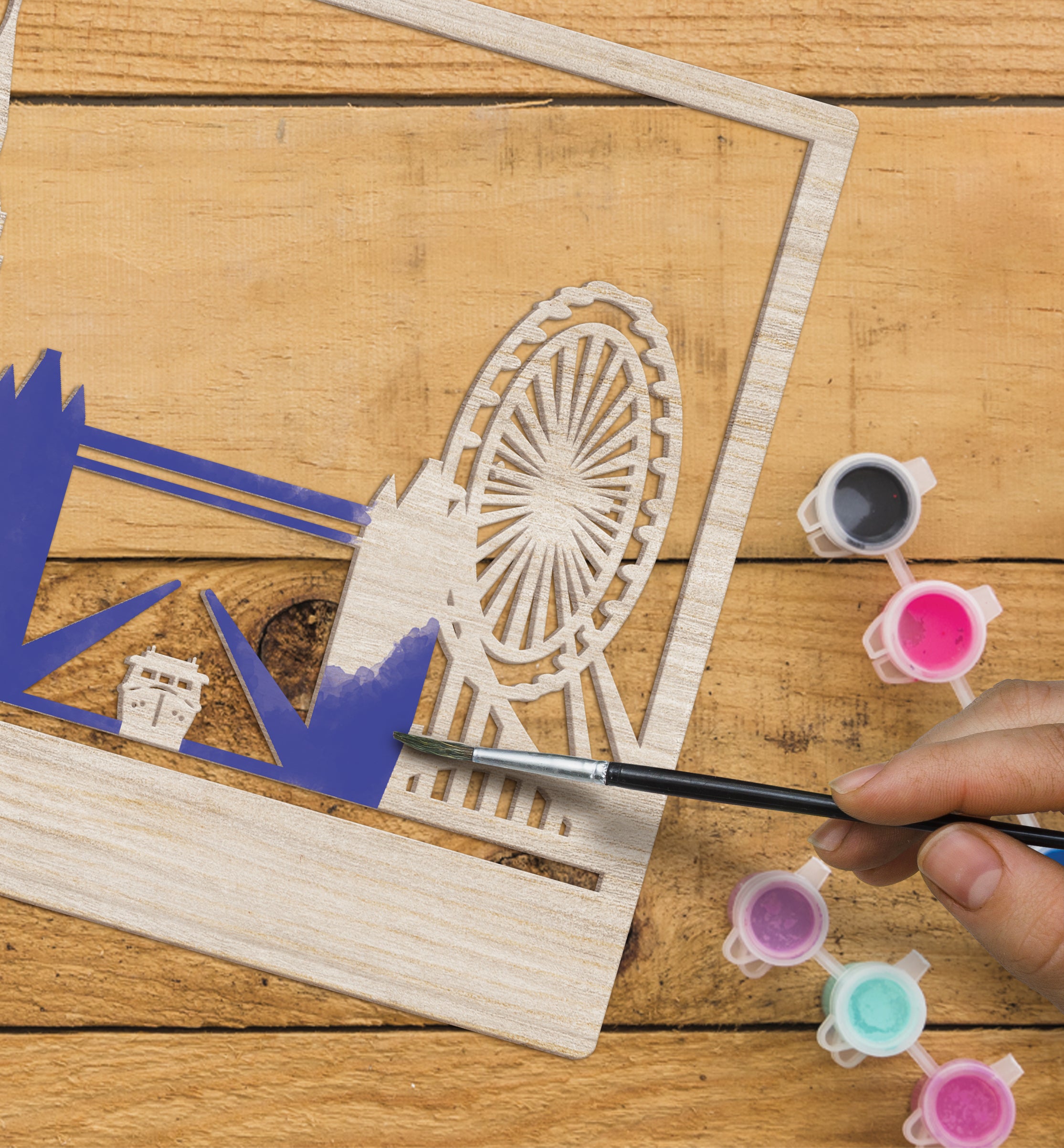 Wooden London Art Craft Kit