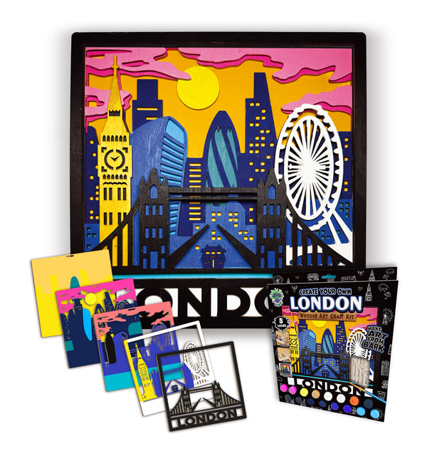 Wooden London Art Craft Kit
