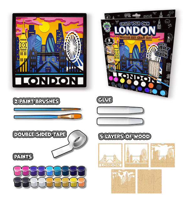 Wooden London Art Craft Kit