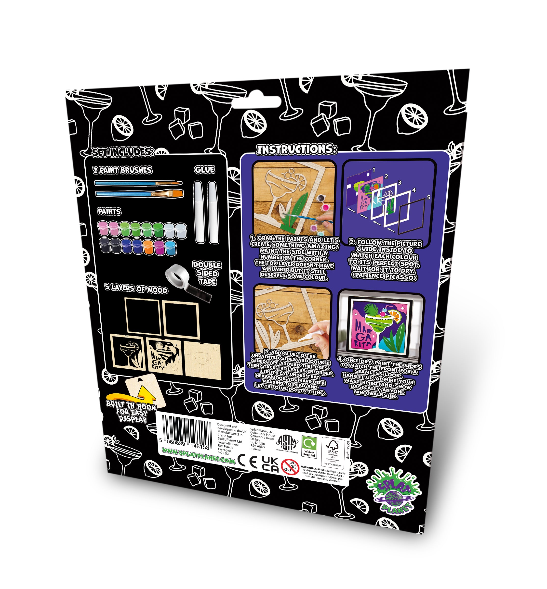 Wooden Margarita Art Craft Kit