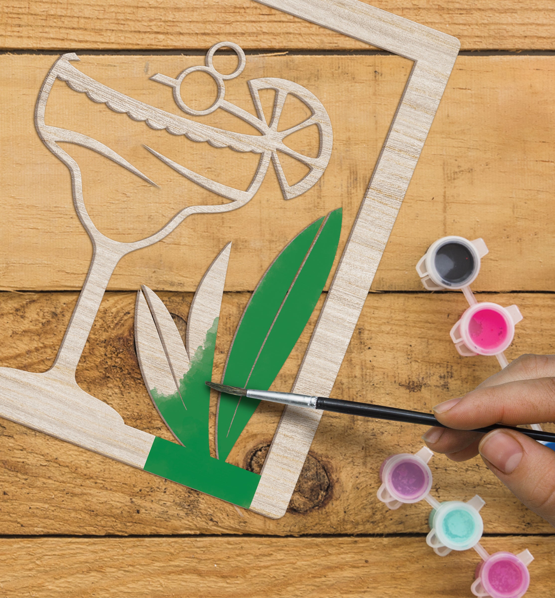 Wooden Margarita Art Craft Kit