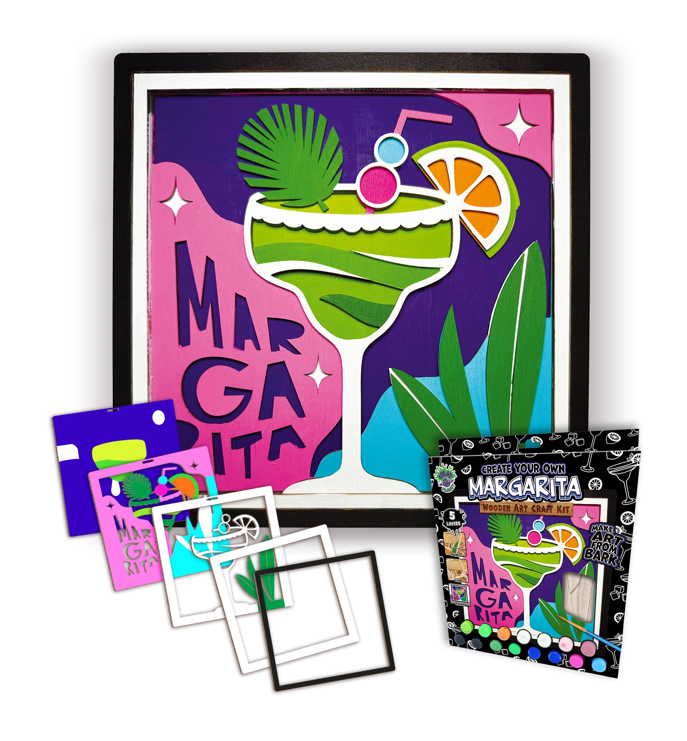 Wooden Margarita Art Craft Kit