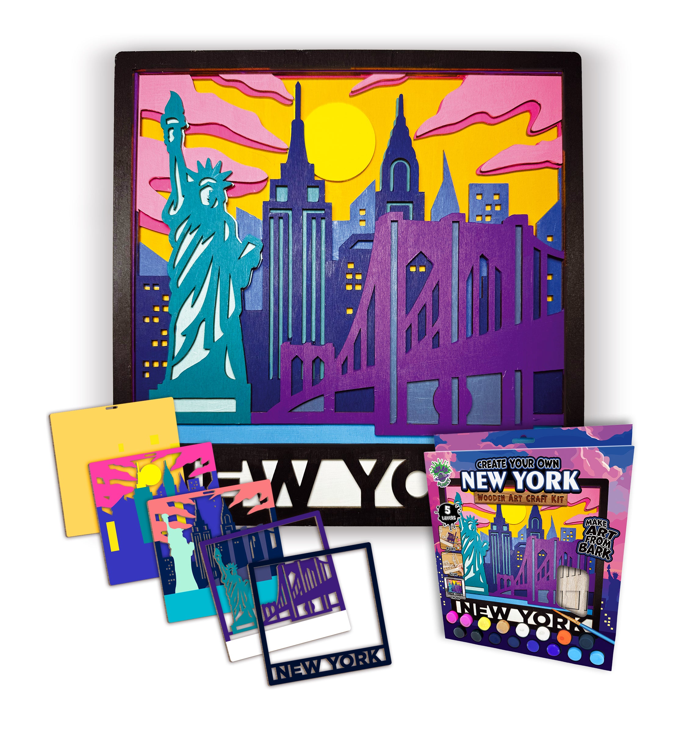 Wooden New York Art Craft Kit