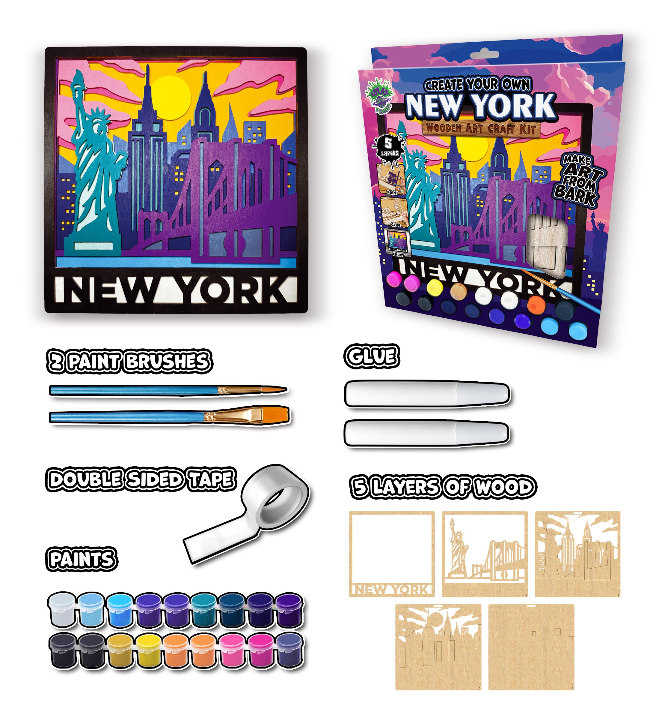 Wooden New York Art Craft Kit
