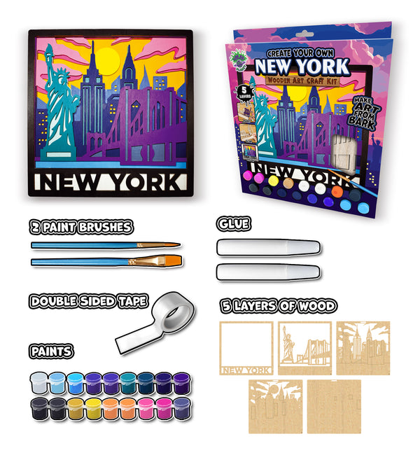 Wooden New York Art Craft Kit