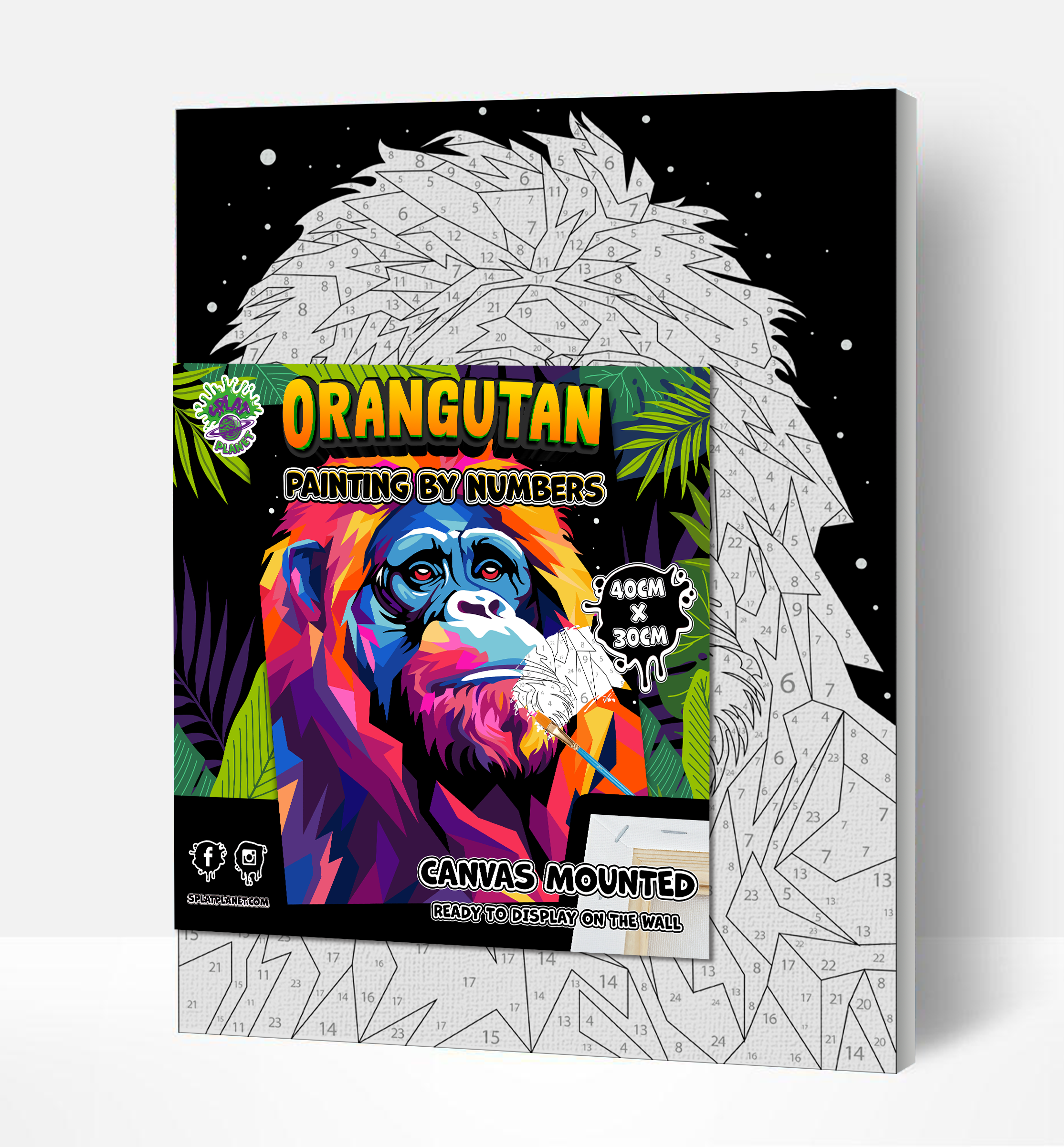 Monkey paint by number, Monkey painting, Monkey painting for kids, Monkey painting easy, Monkey painting by numbers uk, Monkey painting set, washable acrylic paints, Monkey gifts for girls, paint by number on canvas, paint by numbers ready for wall mounting, paint by numbers for kids, paint by numbers for beginners, paint by numbers for children, framed paint by numbers, monkey gifts for girls, gifts for monkey lovers, monkey gifts for women, monkey gifts for kid, arts and crafts for adults