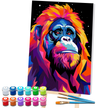 Monkey paint by number, Monkey painting, Monkey painting for kids, Monkey painting easy, Monkey painting by numbers uk, Monkey painting set, washable acrylic paints, Monkey gifts for girls, paint by number on canvas, paint by numbers ready for wall mounting, paint by numbers for kids, paint by numbers for beginners, paint by numbers for children, framed paint by numbers, monkey gifts for girls, gifts for monkey lovers, monkey gifts for women, monkey gifts for kid, arts and crafts for adults