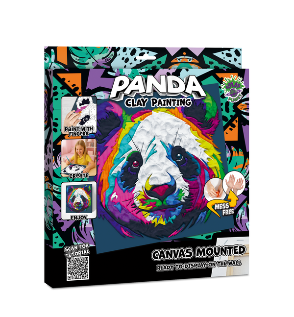 Panda Clay Painting 30x30cm