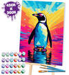 Penguin paint by number, Penguin painting, Penguin painting for kids, Penguin painting easy, Penguin painting by numbers uk, Penguin painting set, washable acrylic paints, Penguin gifts for girls, paint by number on canvas, paint by numbers ready for wall mounting, paint by numbers for kids, paint by numbers for beginners, paint by numbers for children, framed paint by numbers, penguin gifts for girls, gifts for penguin lovers, penguin gifts for women, penguin gifts for kid, arts and crafts for adults