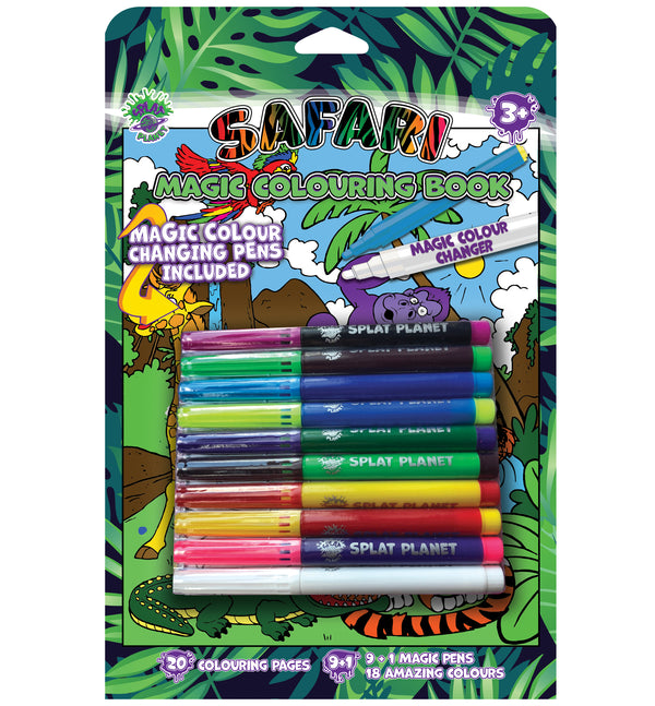 Fibracolour, fibra colour, magic colour changing pens, colour changing, magic pens, felt tips, zoo colouring book, magic colouring book, childrens gift, kids unique present, amazing colouring book,