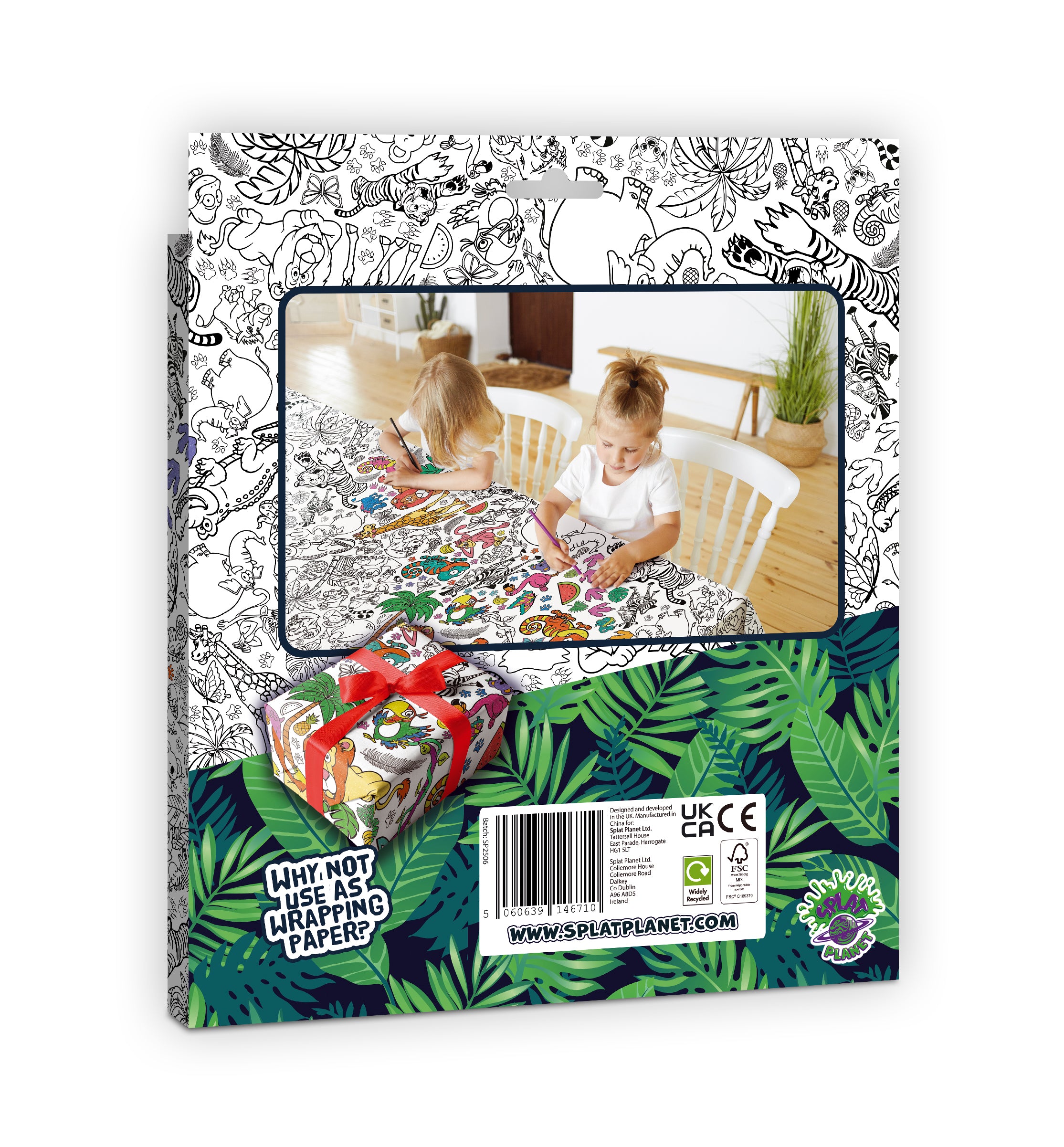 Safari colouring tablecloth, Animal colouring table cover, Kids safari colouring poster, Party colouring table cloth, Eco friendly kids colouring activity, Splat Planet safari craft, Giant colouring sheet for kids