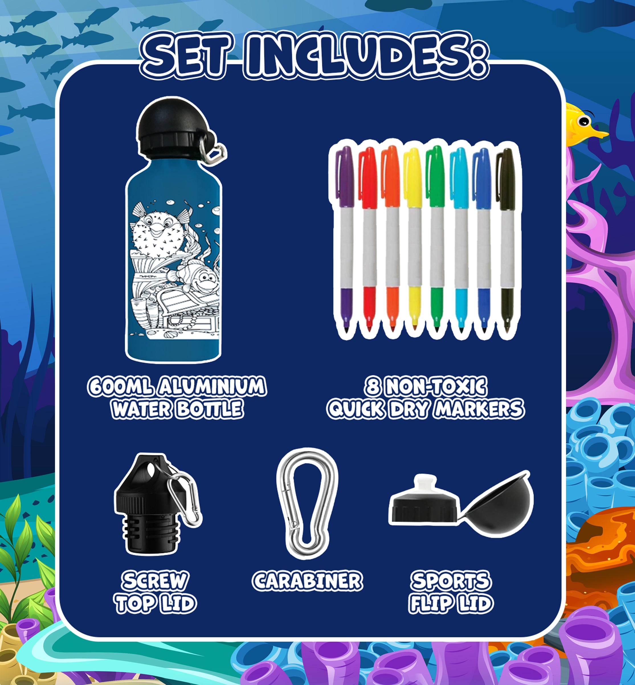 Sea Life Colour-in Bottle