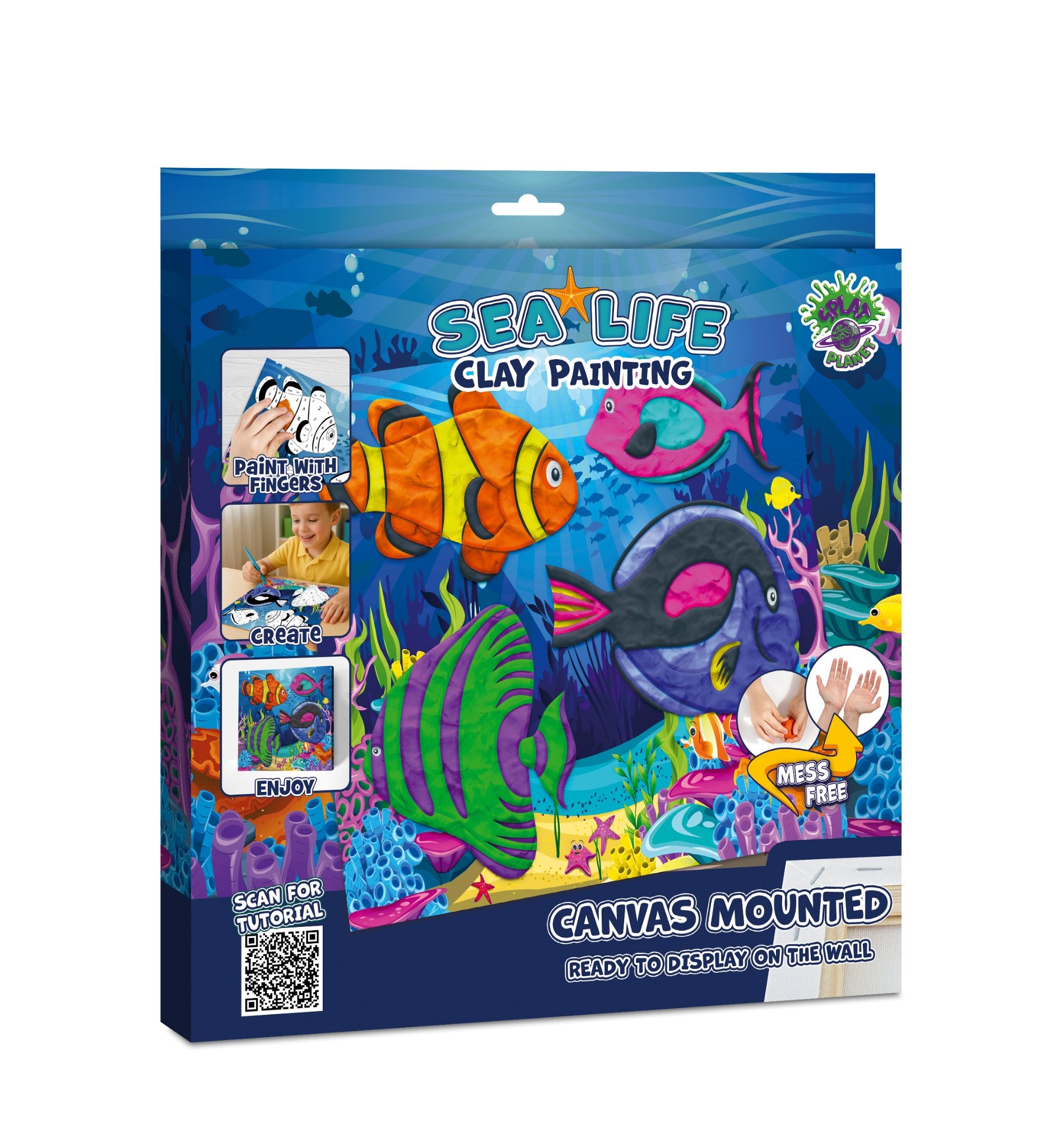 Sea Life Clay Painting 30x30 cm