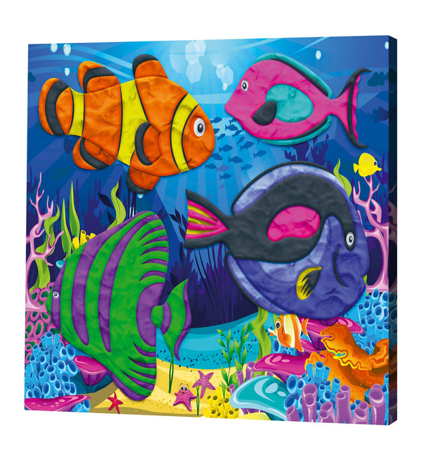 Sea Life Clay Painting 30x30 cm