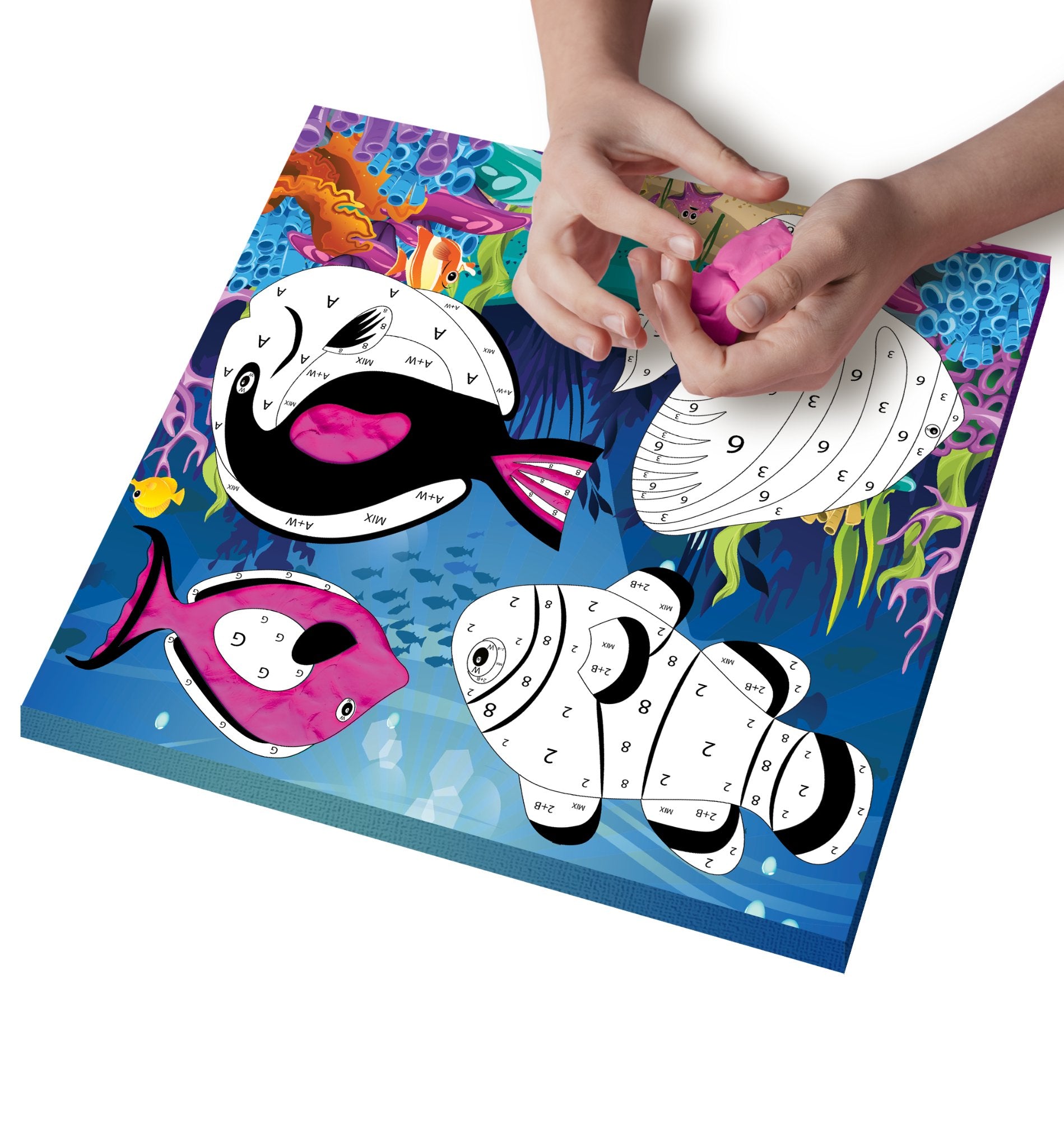 Sea Life Clay Painting 30x30 cm