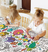 Sea life giant colour-in table cloth for kids with ocean animals, laminated table protector 240 x 120cm
