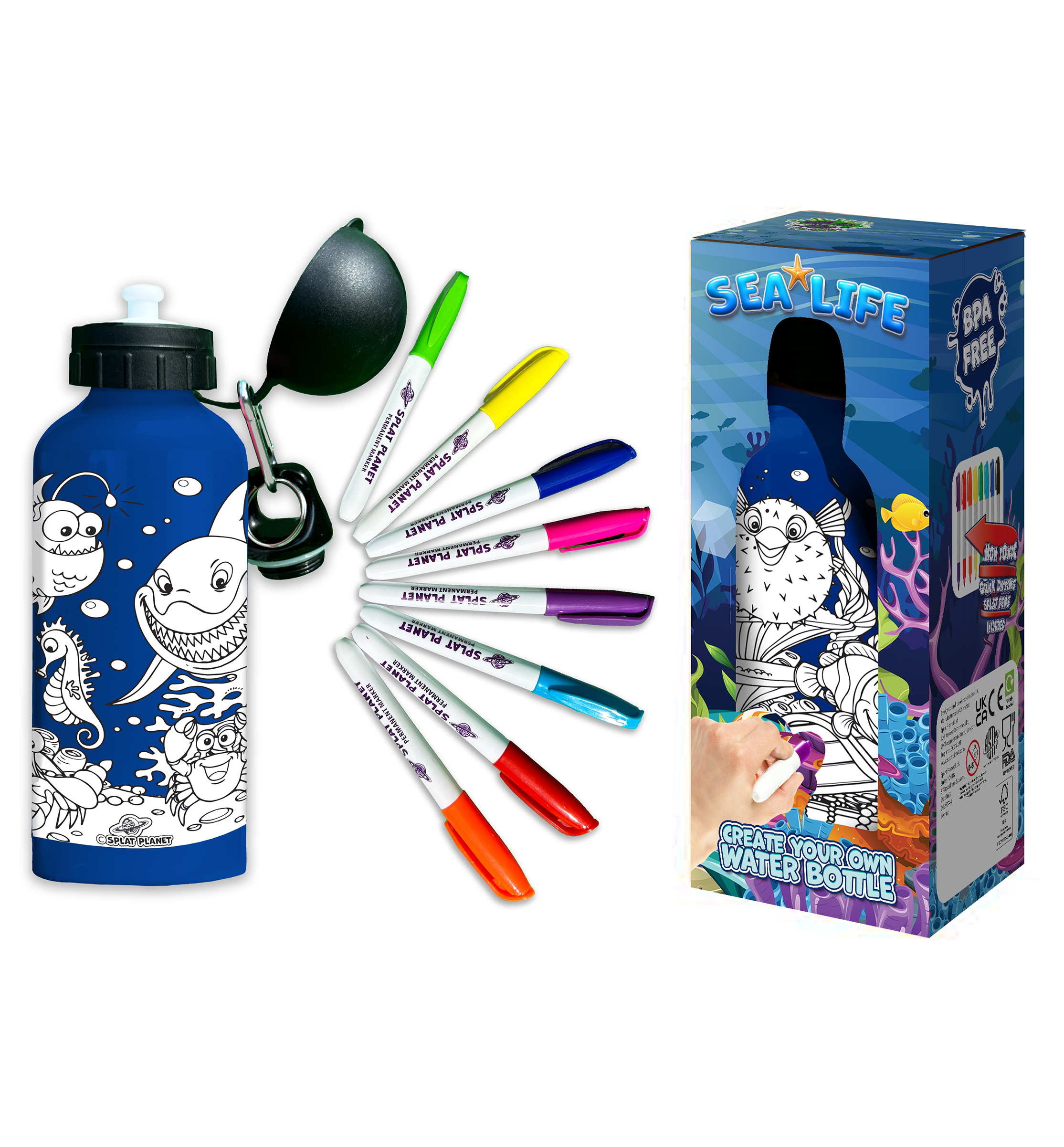 Sea Life Colour-in Bottle