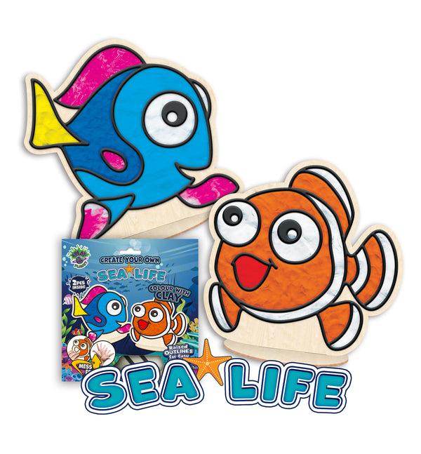 Sea life clay colouring kit, Ocean themed clay art set, Sea creature clay craft for kids, DIY sea life modelling kit, 3D ocean clay project, Sensory sea life clay kit, Creative ocean craft activity, Non-toxic clay craft set, Underwater clay art kit, Kids sea life craft